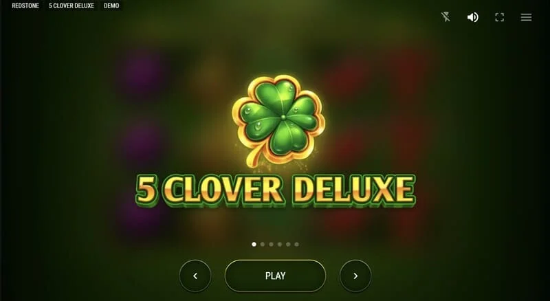 5 Clover Deluxe - huvudmeny